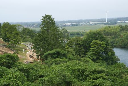 発掘調査区の遠景