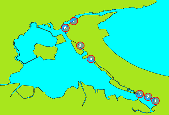 沿岸モニタリング調査地点図