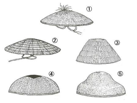いろいろな笠の図