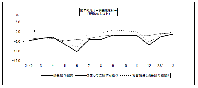 給与（前年同月比）