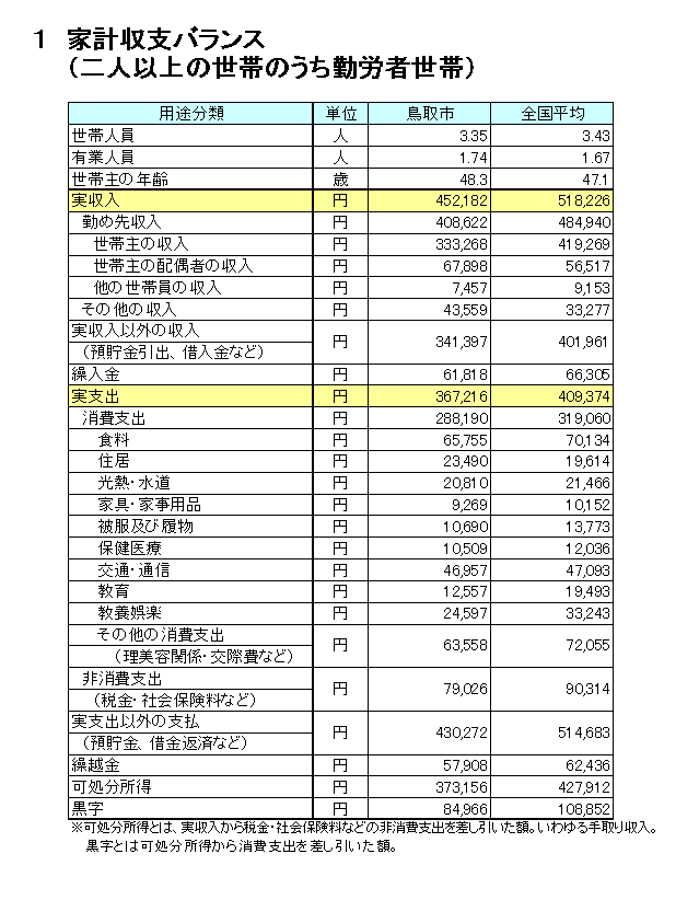 家計収支バランス