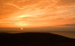 鳥取砂丘の夕日