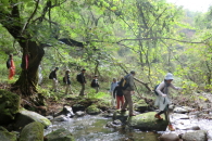 古道の渓流