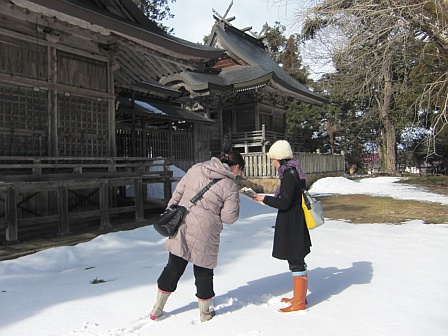 神社の実地調査の写真（その1）