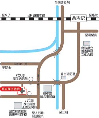 厚生病院の周辺地図