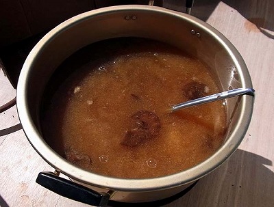 エノキタケ味噌汁、鍋