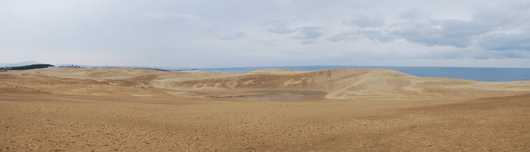 「馬の背」の風景－曇り空の下にあります