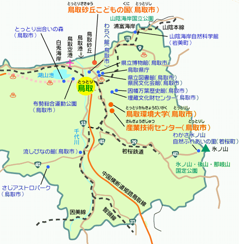 東部エリアの地図