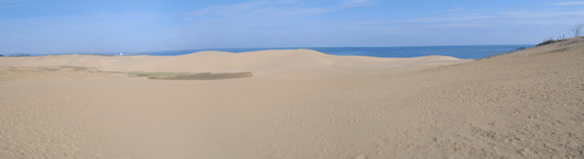 「馬の背」の風景－白砂に覆われています