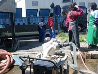 フィッシュポンプでヒラメを移動