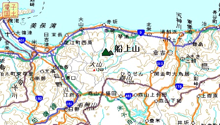 船上山の位置