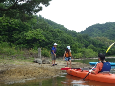 小島に上陸