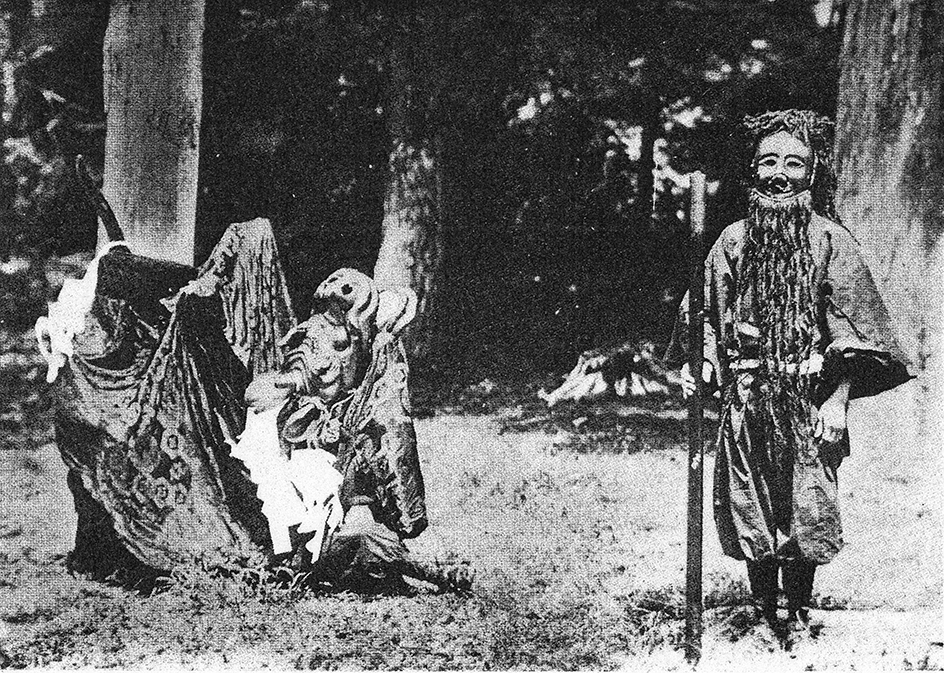 鳥取樗谿神社　獅子と猩々