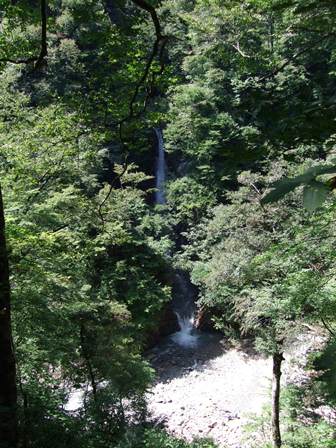 展望デッキから望む大山滝