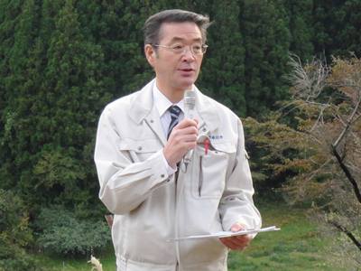 陸前高田市 山田教育長による御礼のあいさつ