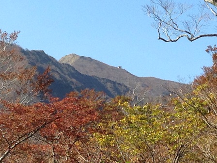 大休峠からユートピア避難小屋を望む