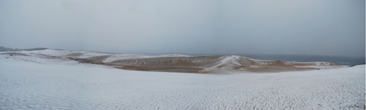 「馬の背」の風景－うっすらと雪が積もり始めています