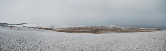 「馬の背」の風景－時折、小雨や小雪が降る、寒い朝を迎えています