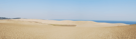 「馬の背」の風景－白砂が広がっています