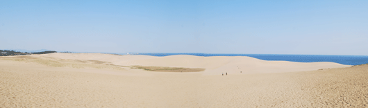 「馬の背」の風景－白砂が広がっています