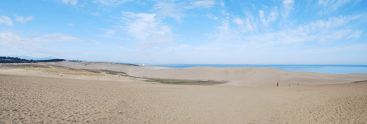 「馬の背」の風景－穏やかな日本海が眼下に見えます