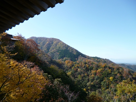 行者道の文殊堂から西方面を望む