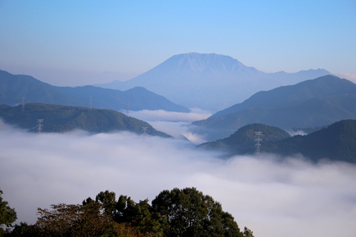 大山が見える雲海