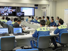 平成26年度鳥取県原子力防災訓練 2県6市TV会議2