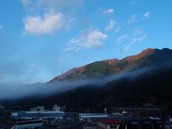 根雨の町