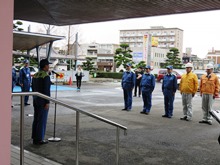 災害応援職員出発式1
