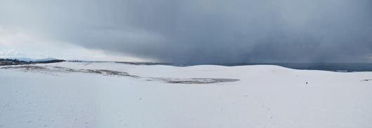 「馬の背」の風景－うっすらと雪が積もりました