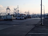 賀露支所の沖合底びき網が全船帰港