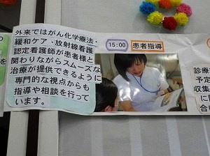 写真展示(外来看護師の仕事の一コマ)