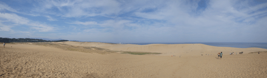 「馬の背」の風景－青い海が広がっています